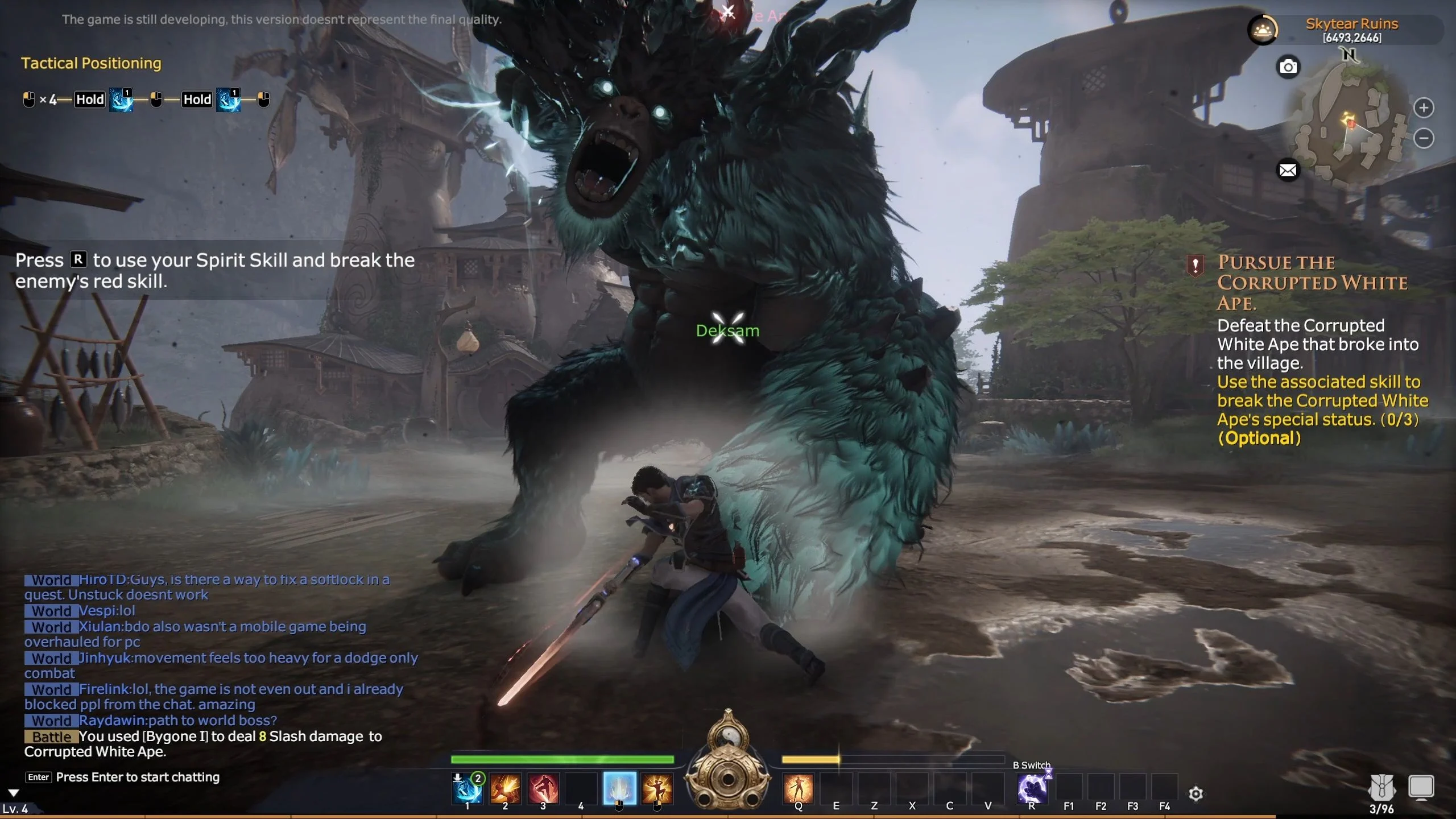 Short gameplay footage of MMORPG Perfect New World featuring in-game monsters